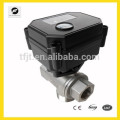 Válvula de bola motorizada G3 / 4 &quot;DN20 (reduzca el puerto) y 3 vías 12VDC CR04 (control de 2 alambres) Acero inoxidable, válvula eléctrica